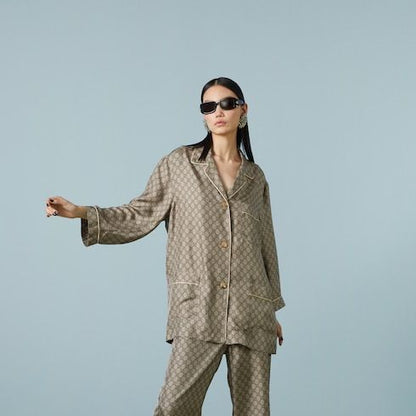 Women's Printed Silk Shirt