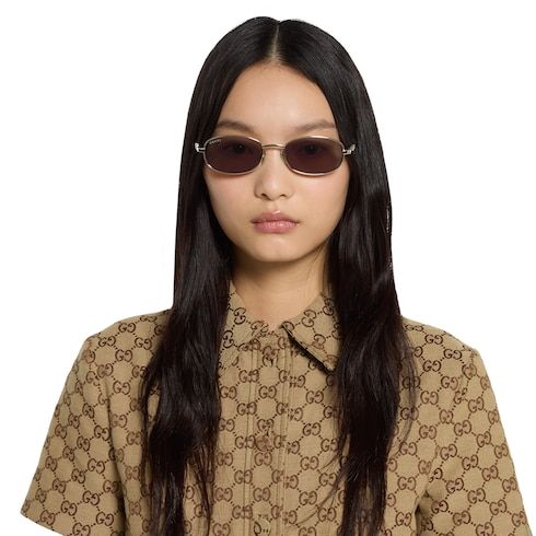 Men's Oval Frame Sunglasses