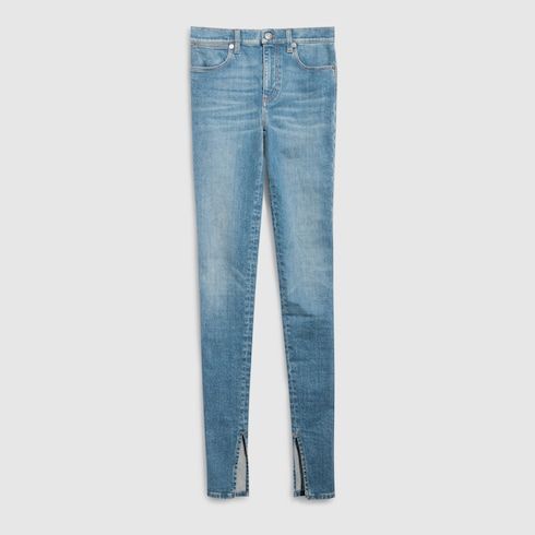 Women's Washed Cotton Stretch Denim Pants