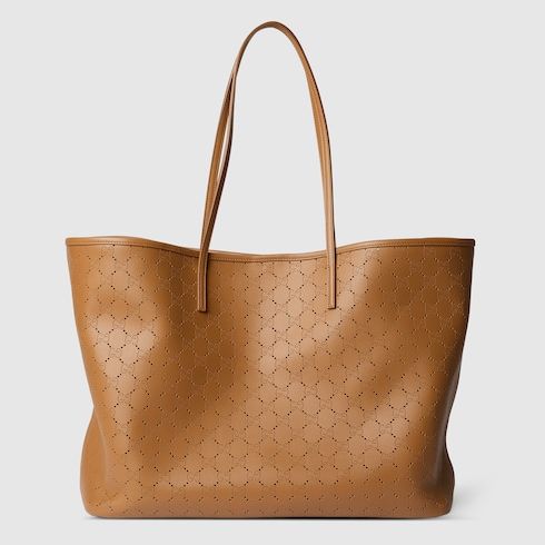 Women's Large Tote Bag With Perforated GG Leather