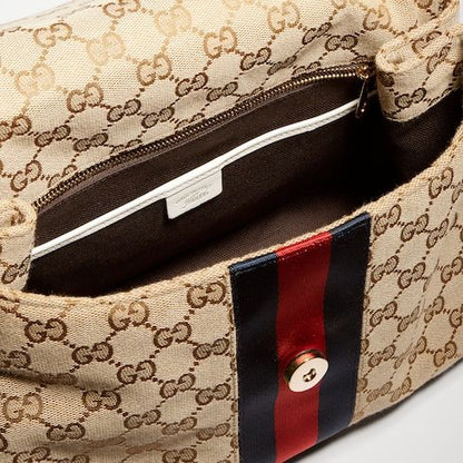 Women's Medium Paparazzo Bag With Canvas And Leather Trim