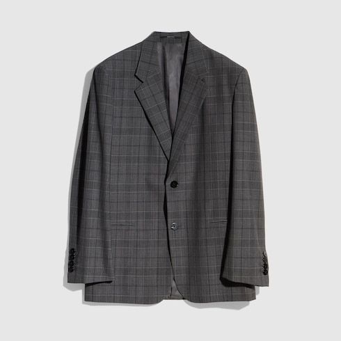 Women's Checked Fine Wool Jacket