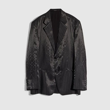 Women's Pinstripe Wool Silk Jacket