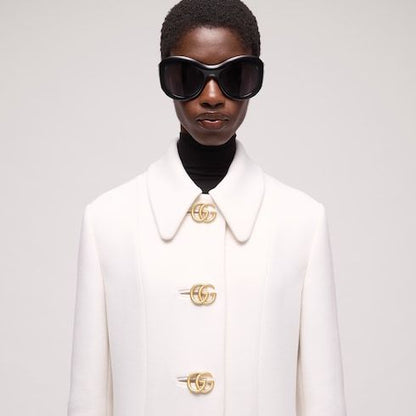 Women's Wool Natté Buttoned Coat