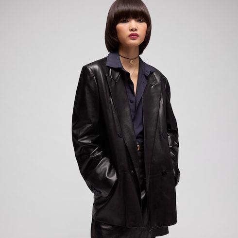 Women's Soft Nappa Double-Breasted Jacket