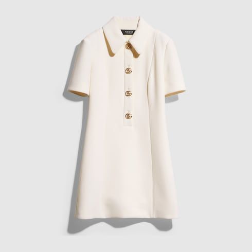 Women's Crêpe Wool Buttoned Dress
