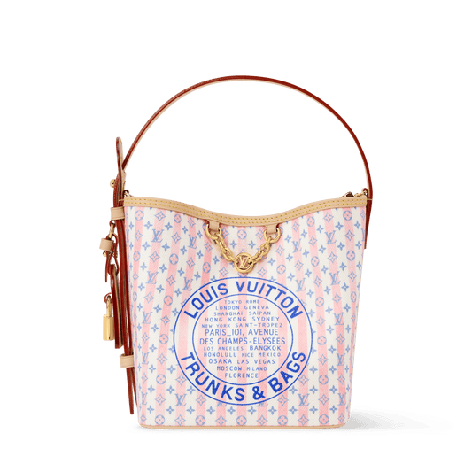 Women's All In BB Monogram Mini Blue Coated Canvas Handbag