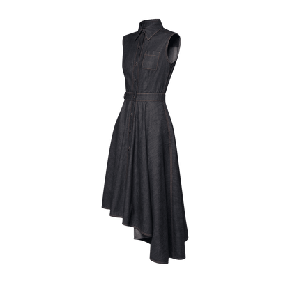 Women's Asymmetrical Denim Shirt Dress