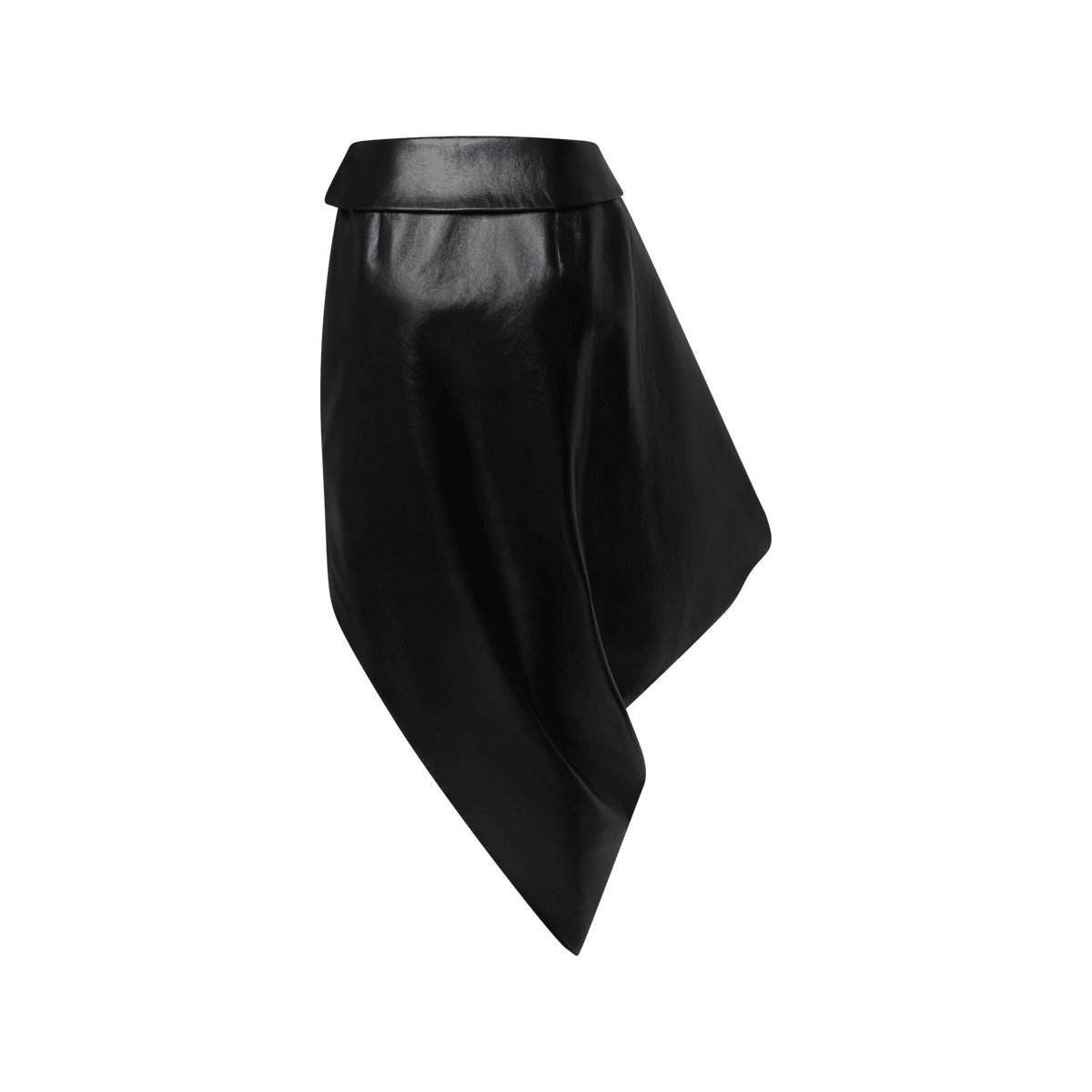 Women's Asymmetrical Leather Skirt