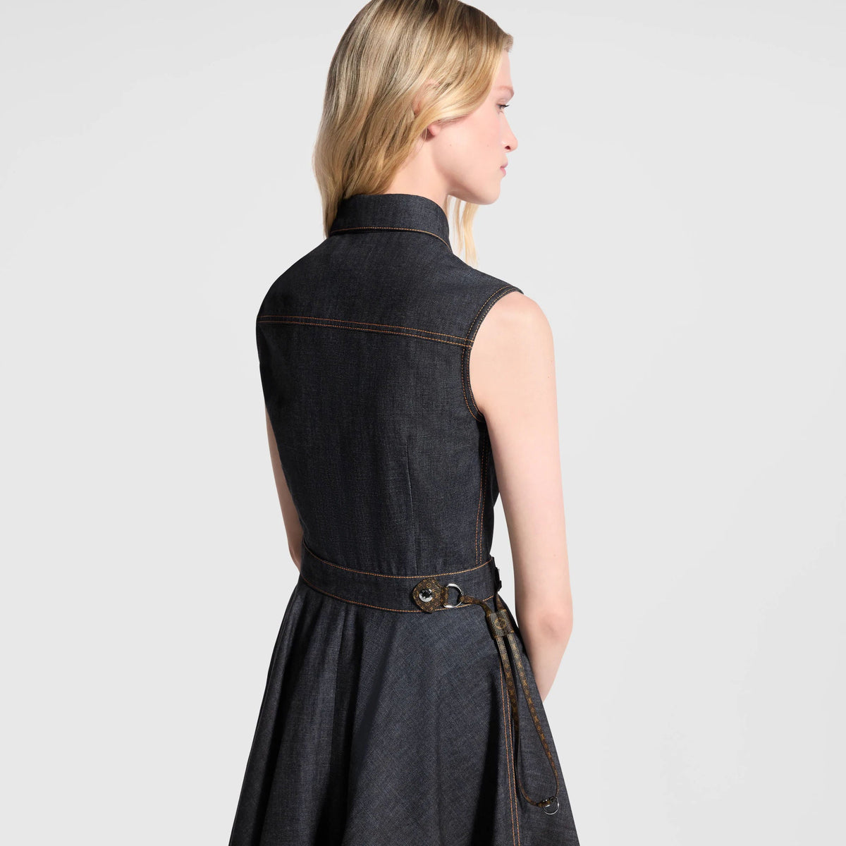 Women's Asymmetrical Denim Shirt Dress