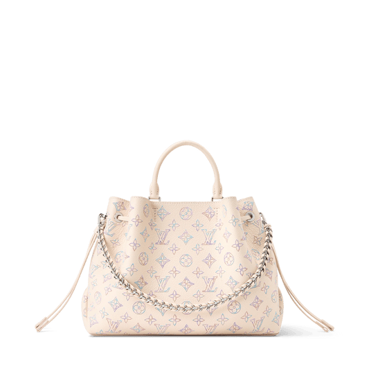 Women's Bella Tote Link Quartz Perforated Mahina Calfskin Leather Bag M2A169