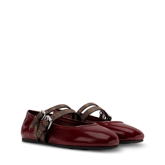 Women's Bella Mary-Jane Ballerina Bordeaux Naplak Leather 1AJLPR