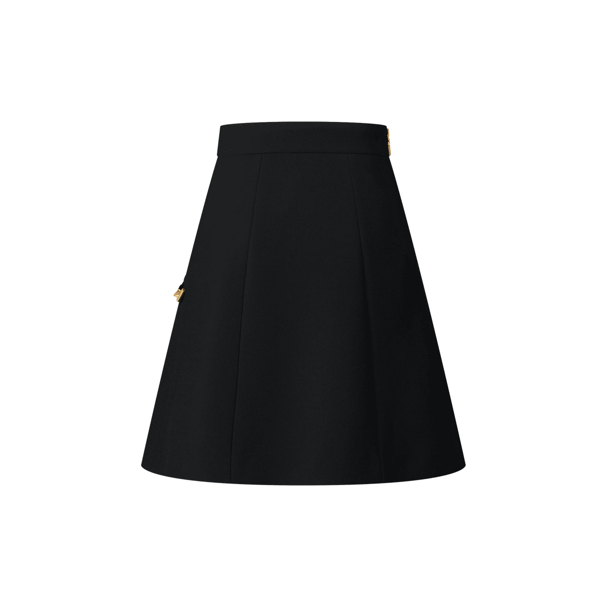 Women's Chain Detail Wool A-Line Mini Skirt