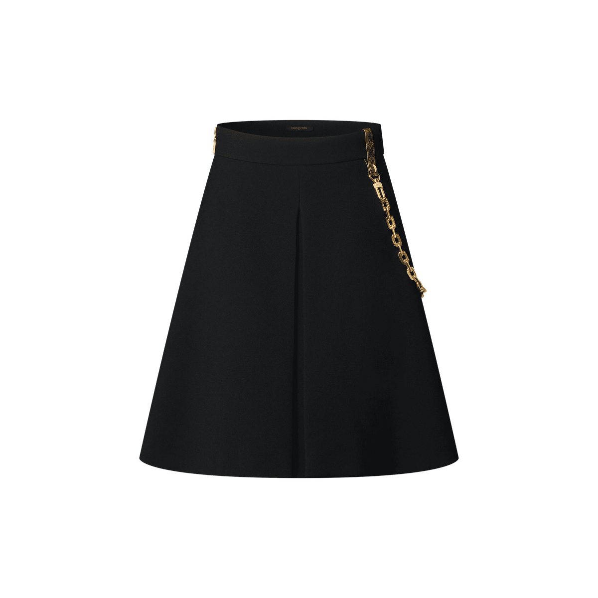 Women's Chain Detail Wool A-Line Mini Skirt