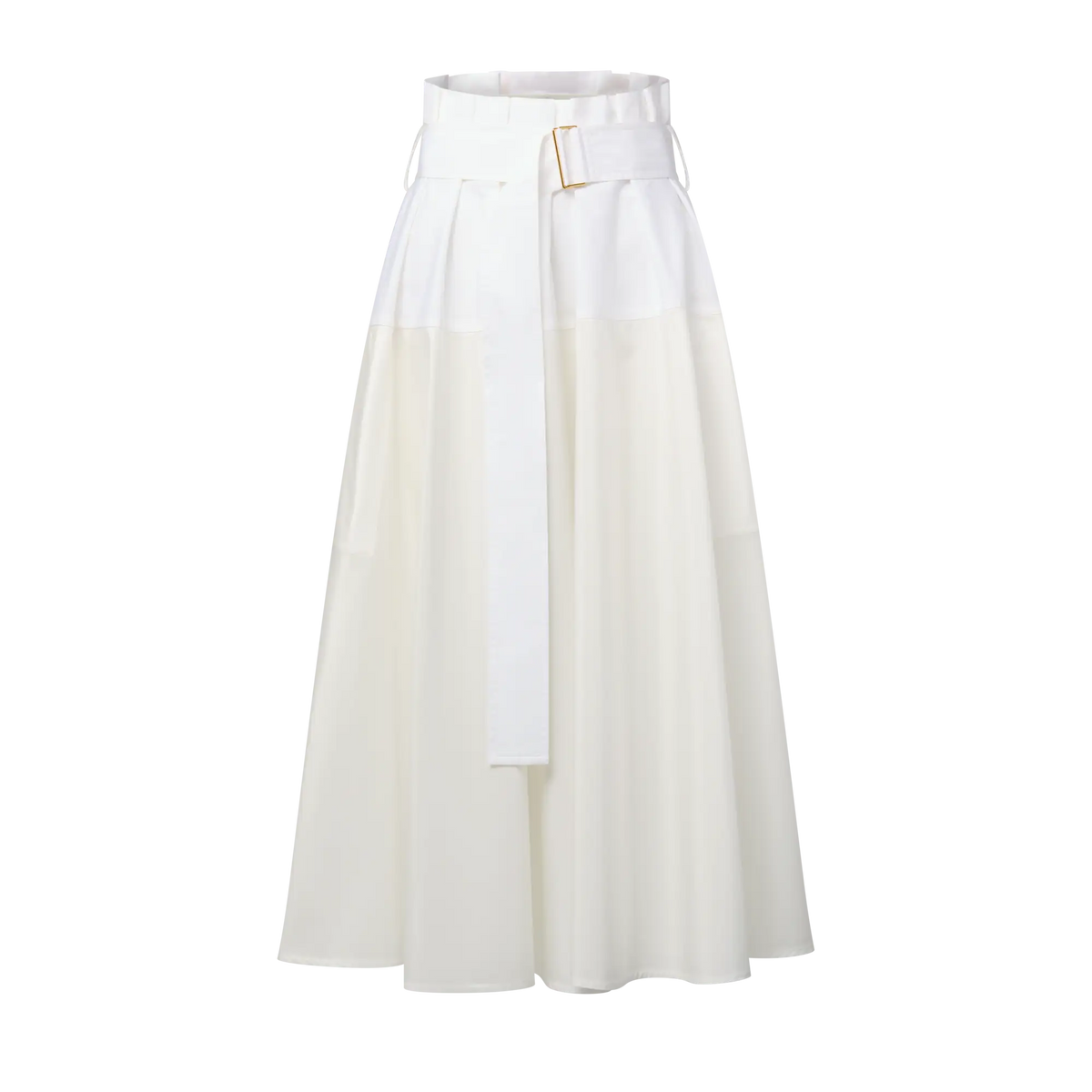 Women's Color-Blocked Belted Skirt