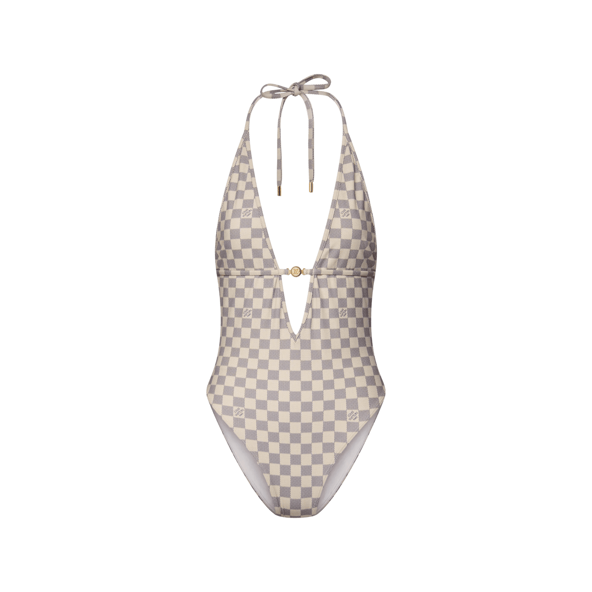 Women's Damier V-Neck Swimsuit
