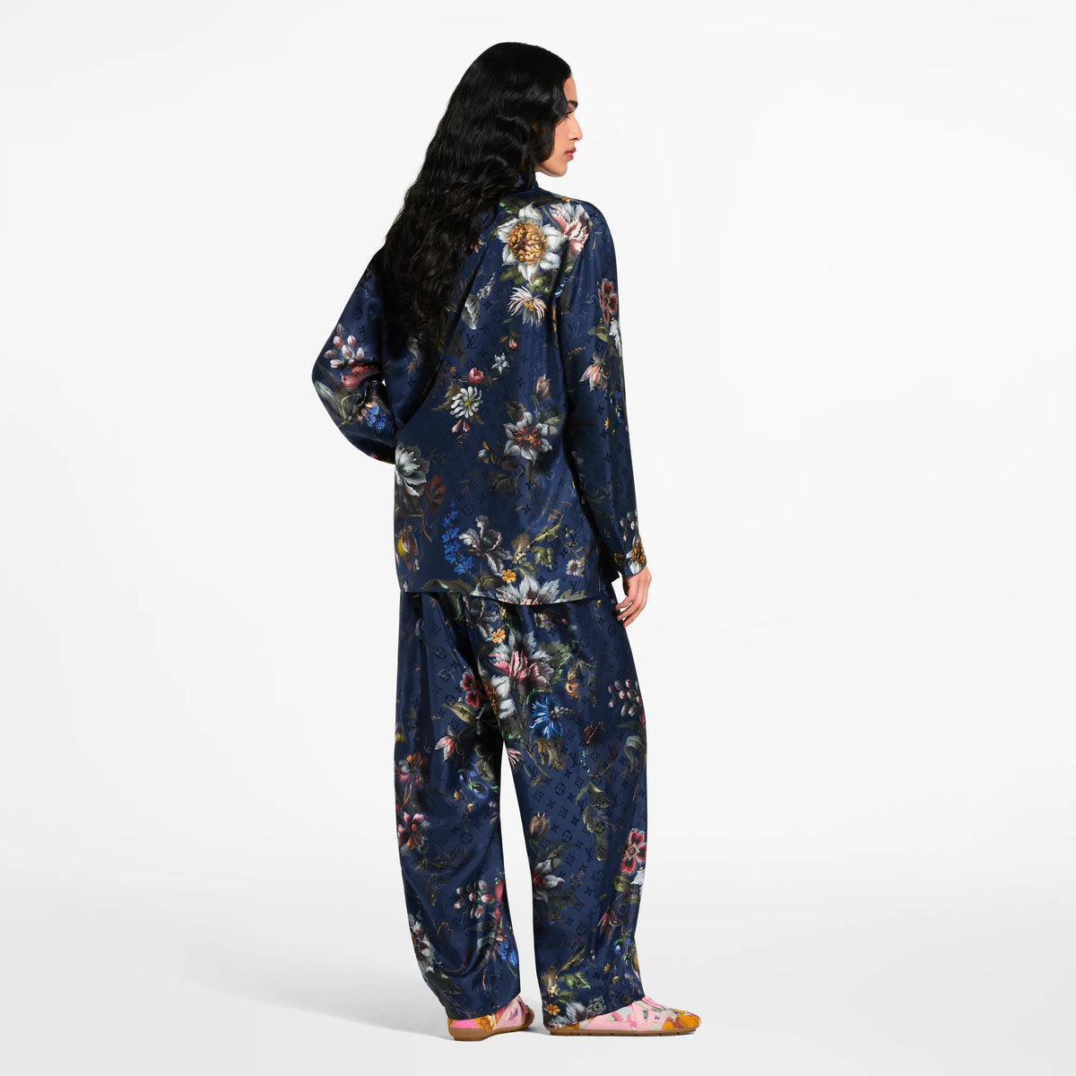 Women's Dark Floral Print Pants
