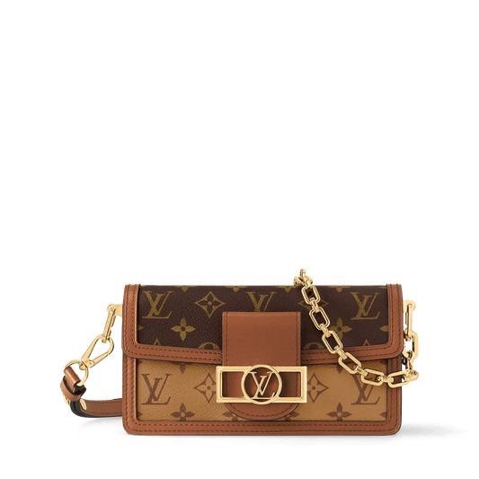 Women's Dauphine East West Monogram Reverse Canvas Shoulder Bag