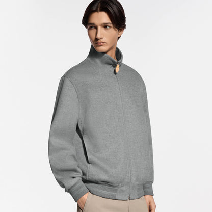 Men's Double Face Cashmere-Wool Track Top