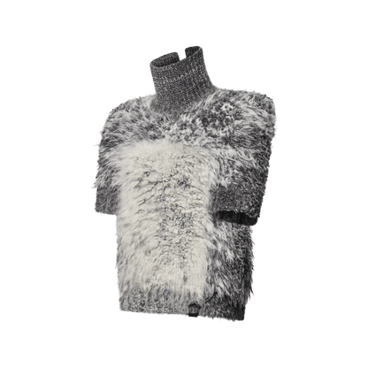 Women's Faux Fur Knit Top
