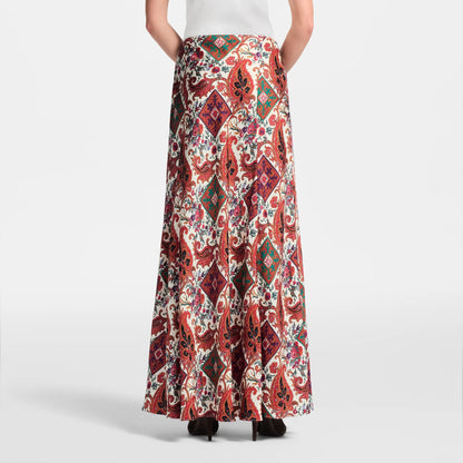 Women's Fluid Paisley Print Skirt