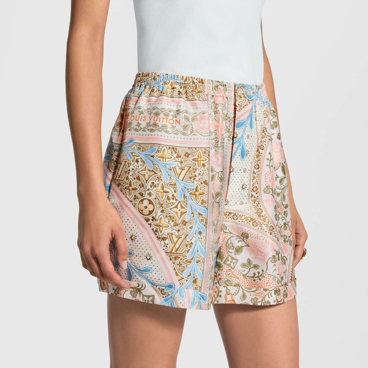 Women's Flower Foulard Boxer Shorts