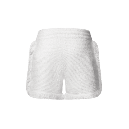 Women's Fringe Hem Toweling Shorts