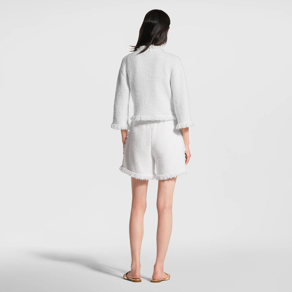 Women's Fringe Hem Toweling Jacket