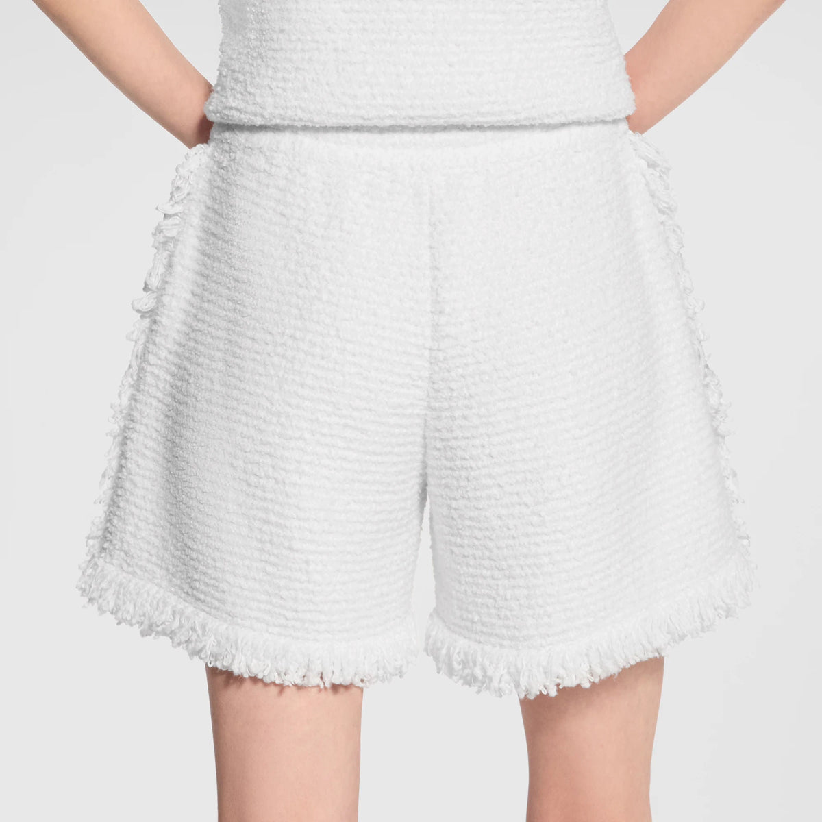 Women's Fringe Hem Toweling Shorts