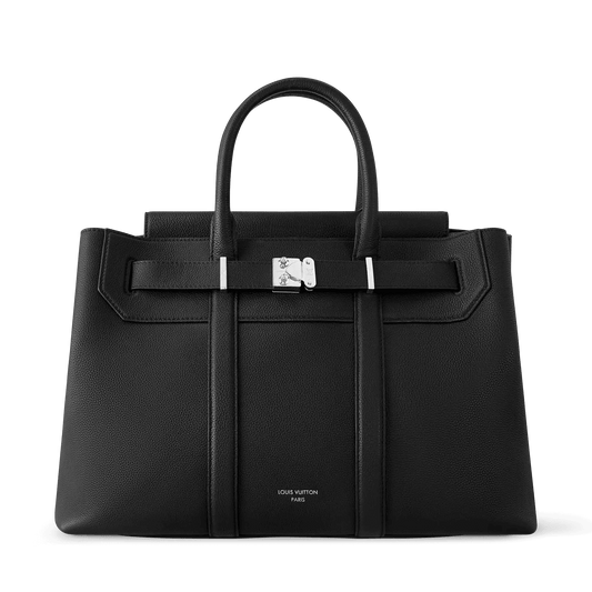 Men's Georges Tote MM Cuir Millésime Calfskin Black