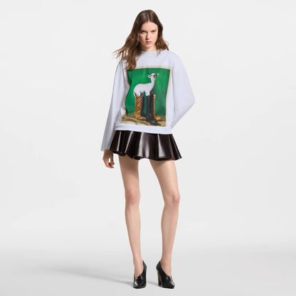 Women's Oversized Cotton Long-Sleeved Top