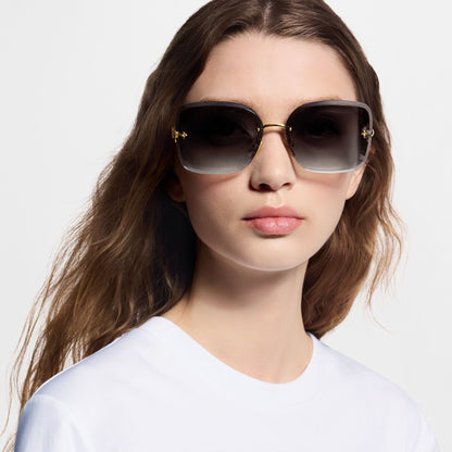 Women's Jewel Pearl Square Sunglasses