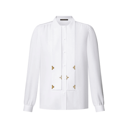 Women's Lavaliere Double Silk Blouse