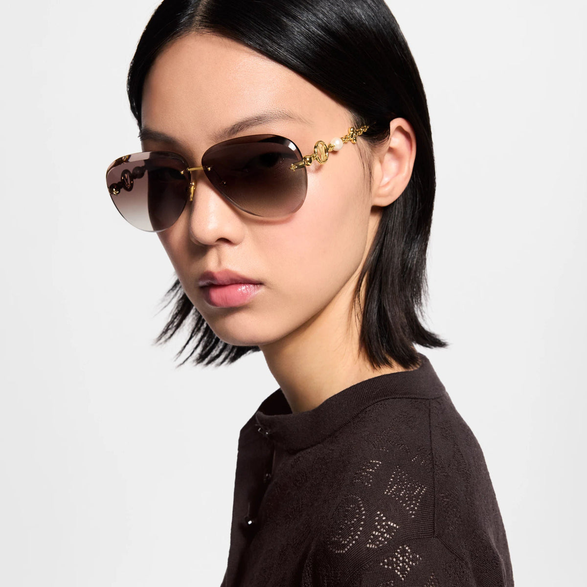 Women's Jewel Pearl Pilot Sunglasses