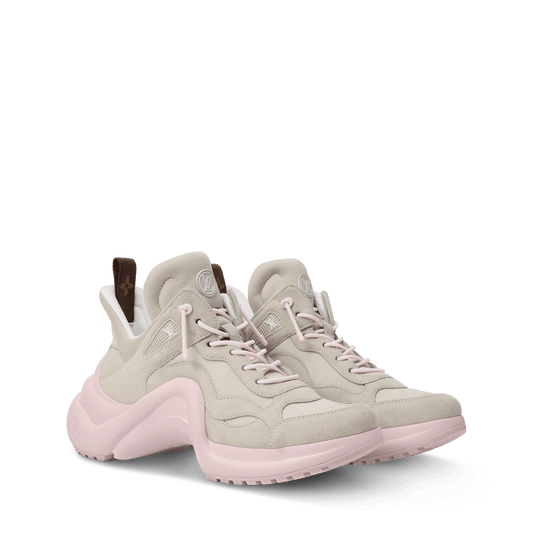 Women's Archlight Beige Suede Calf Leather and Technical Neoprene Sneaker 1AJMAB