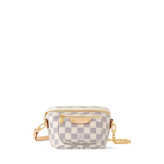Women's Mini Bumbag Damier Azur Canvas Waist Bag N00130