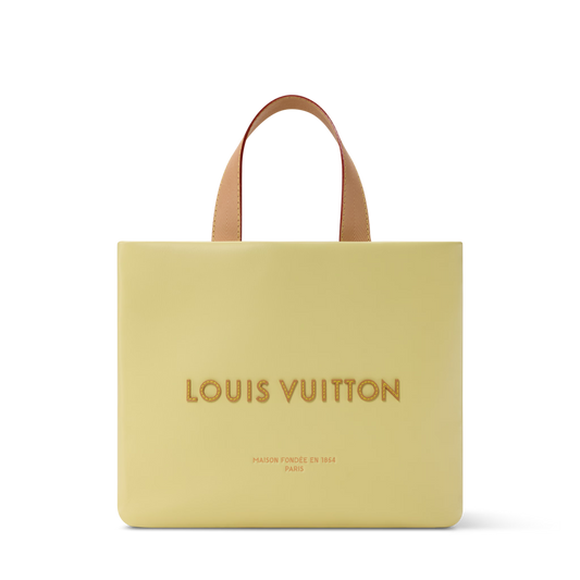 Mini Shopper Tote Calfskin Leather Daisy Yellow Gold-Toned Hardware