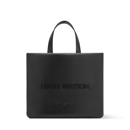 Mini Shopper Tote Monogram Calf Leather Black
