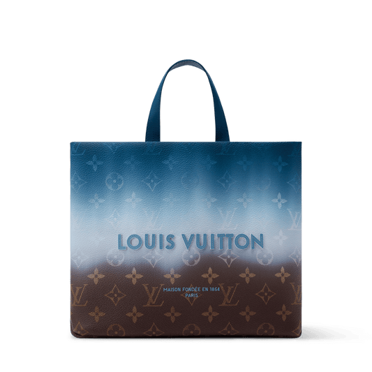 Men's Mini Shopper Tote Monogram Pigment Blue