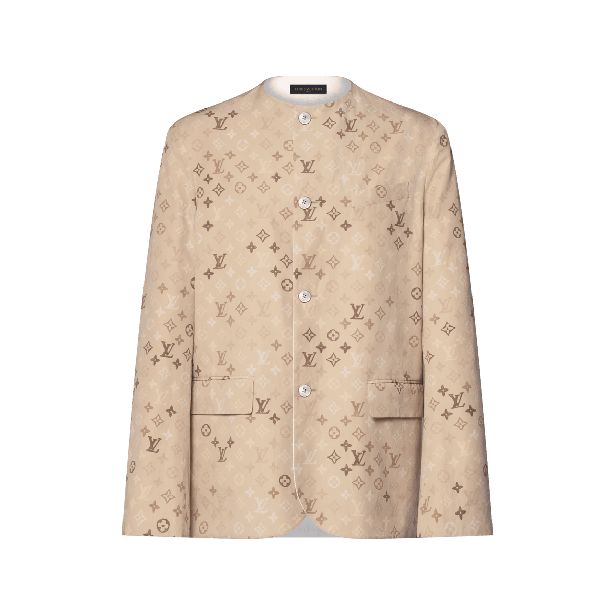 Men's Monogram Reversible Collarless Jacket