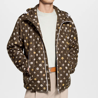 Men's Monogram Printed Nylon Windbreaker