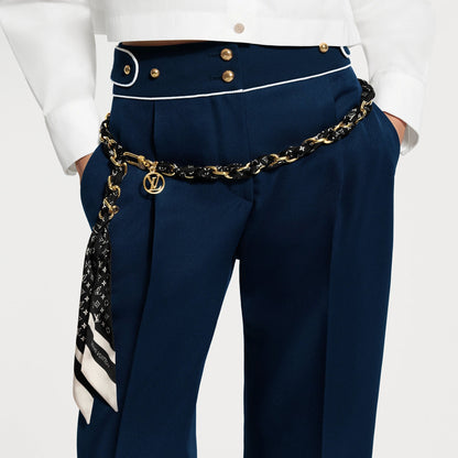Women's Monogram Silhouette Foulard Tresse Belt