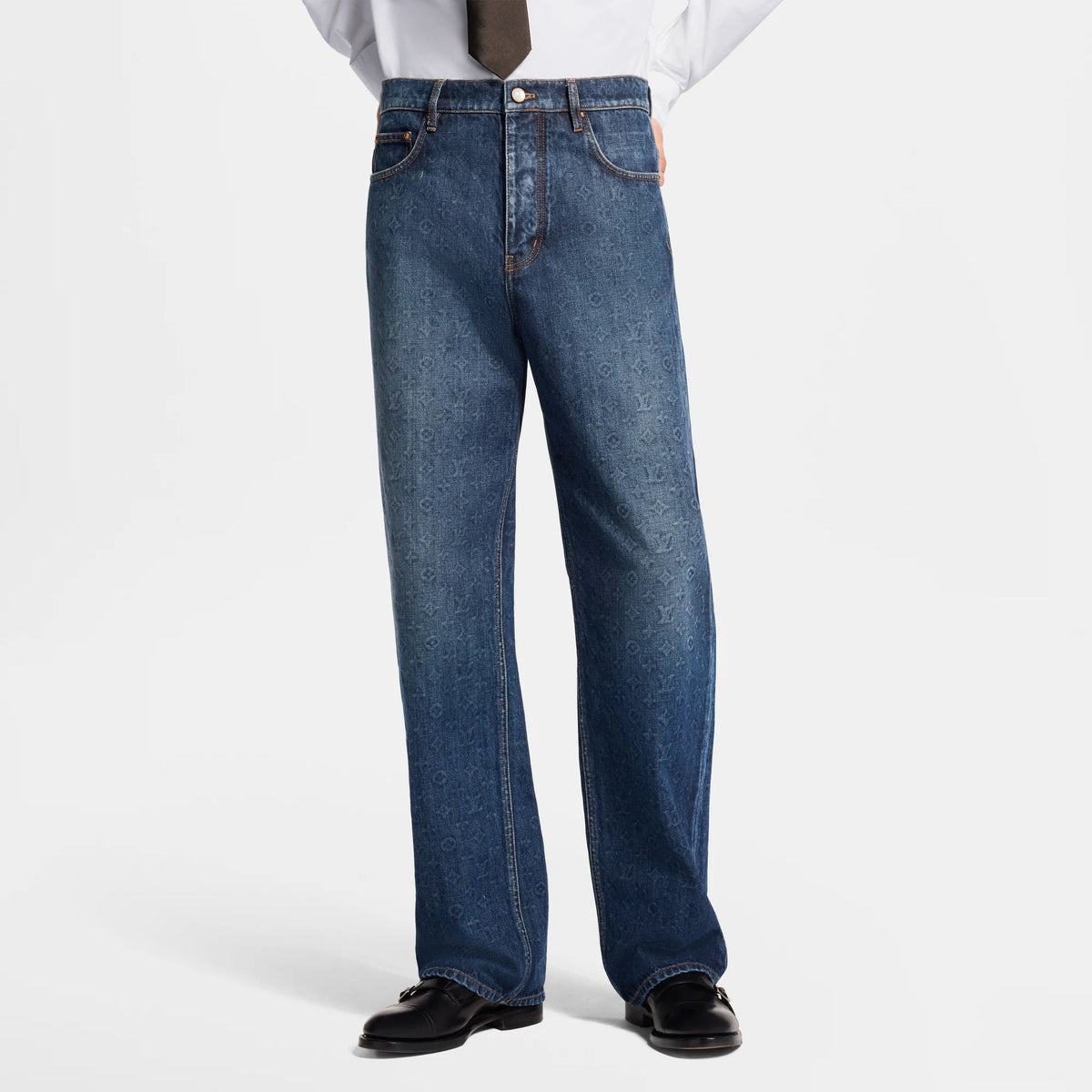 Men's Monogram Washed Denim Skate Pants