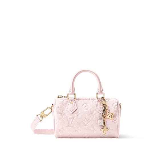 Nano Speedy Monogram Empreinte Leather Snowy Pearl Silver-Toned Hardware