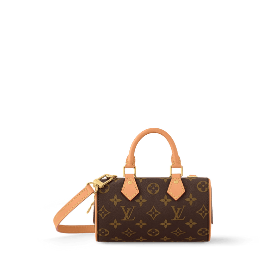 Nano Speedy Monogram Coated Canvas Gold-Toned Hardware