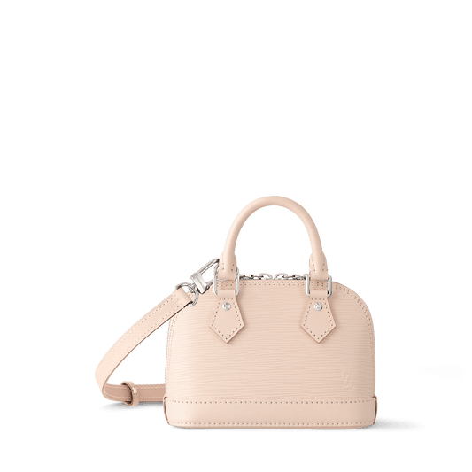 Nano Alma Epi Leather Quartz White Silver-Color Hardware