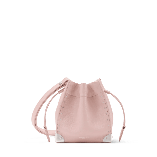 Women's Nano Noé Trunk Calfskin Leather Petal Pink Crossbody Bag
