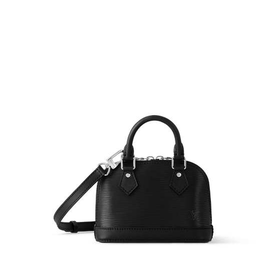 Nano Alma Epi Leather Black Silver-Color Hardware