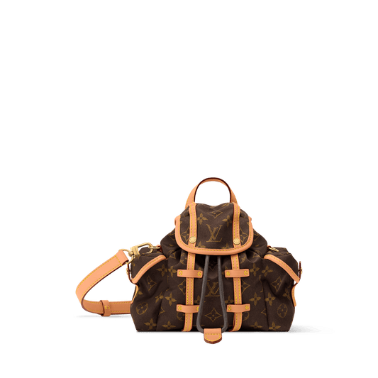 Nano Christopher East West Monogram Silk Tech Gold-Toned Hardware