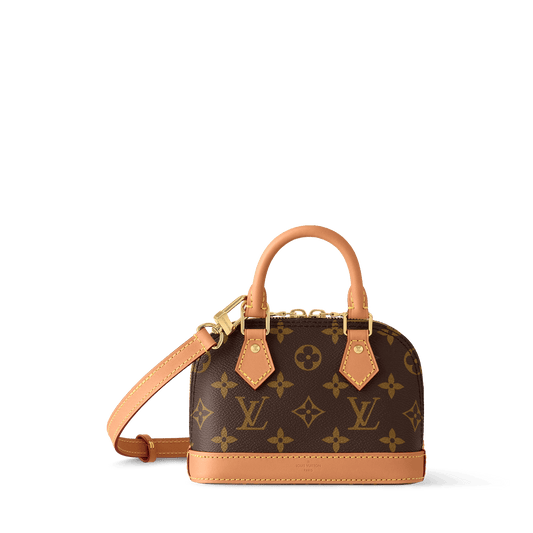 Nano Alma Monogram Coated Canvas Gold-Toned Hardware